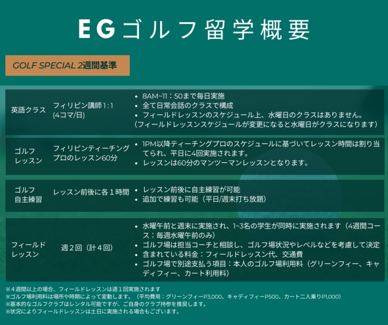フィリピン留学 Cebu21 - EG Academy-GOLF SPECIAL COURSE-7